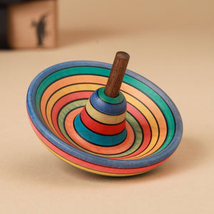 rainbow-striped-sombrero-shaped-spinning-top