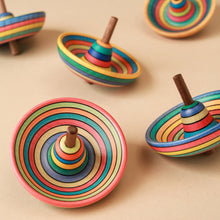Load image into Gallery viewer, rainbow-striped-sombrero-spinning-top-set