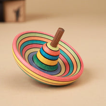 Load image into Gallery viewer, rainbow-striped-sombrero-shaped-spinning-top