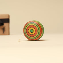 Load image into Gallery viewer, summer-color-striped-wooden-yoyo