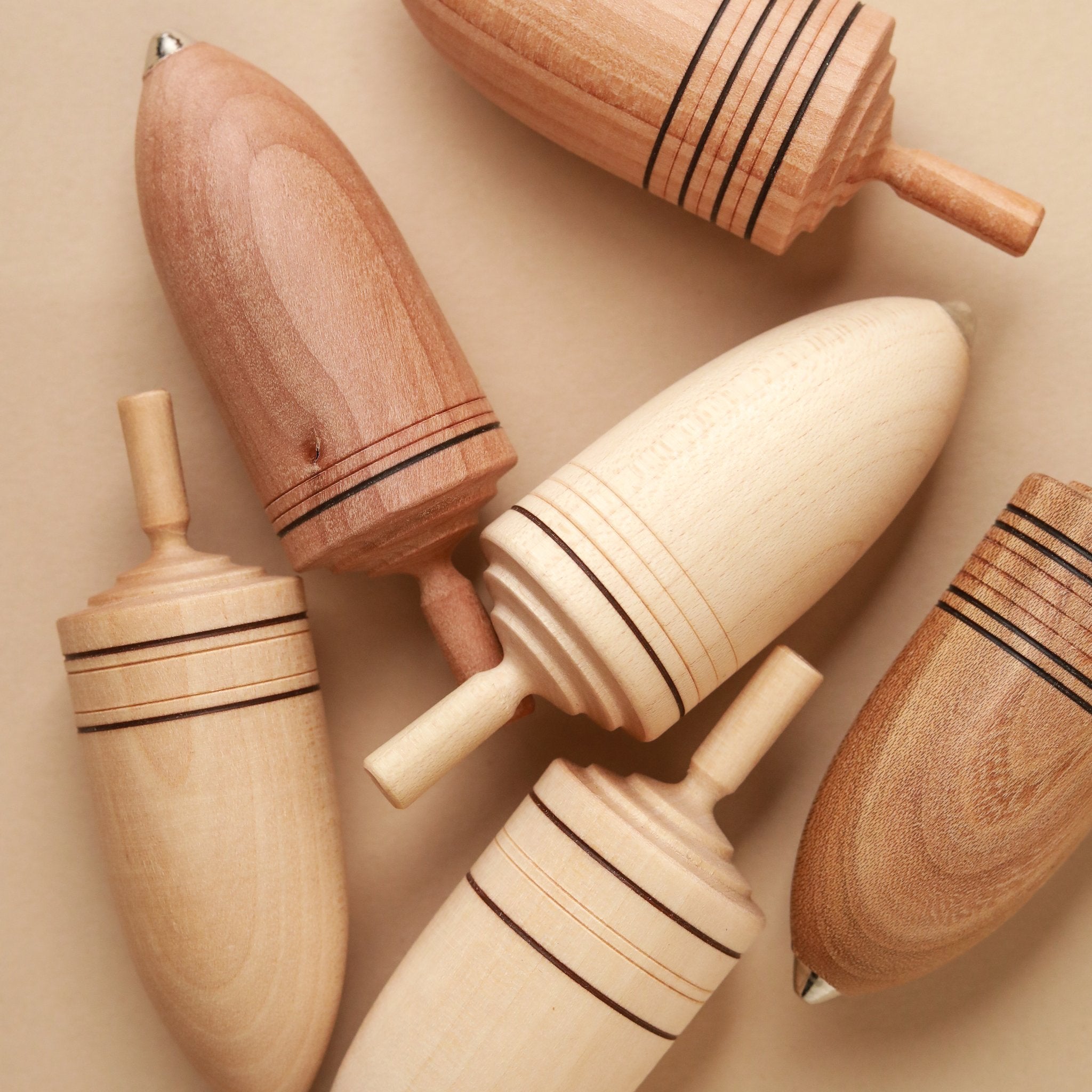 natural-finish-thunderbolt-spinning-tops