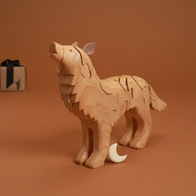 Load image into Gallery viewer, wooden-wolf-puzzle