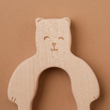 Load image into Gallery viewer, close-up-of-bear-wooden-teether