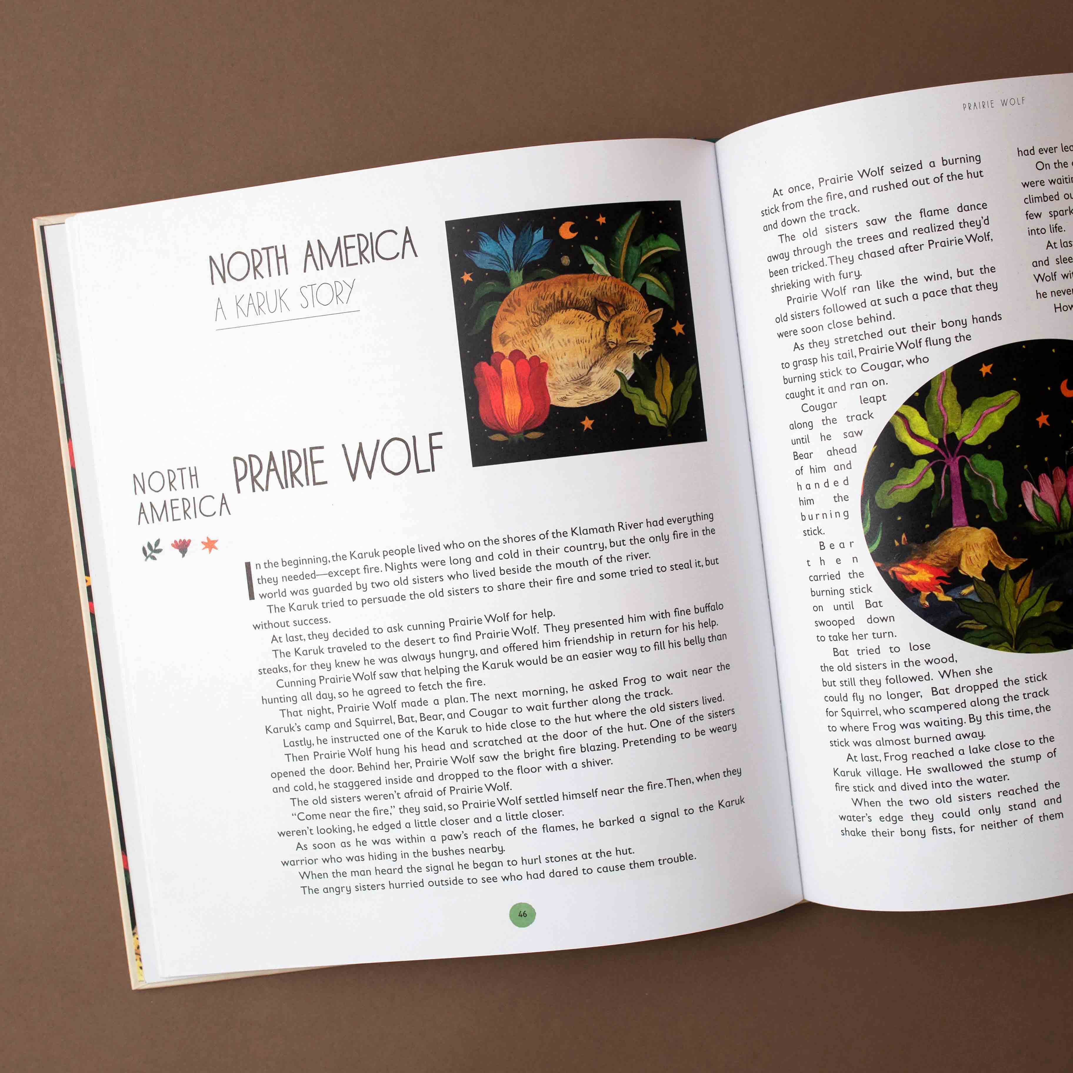 A-world-full-of-animal-stories-book-inside-page-story-about-prarie-wolf