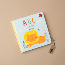 Load image into Gallery viewer, abc-spanish-board-book-front-cover-with-yellow-lion