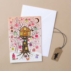 Advent Calendar Greeting Card | Christmas Tree House - Christmas - pucciManuli