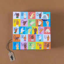 Load image into Gallery viewer, american-sign-language-alpahbet-on-colored-square-background-puzzle