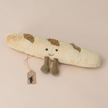 Load image into Gallery viewer, brown-corded-and-tan-amuseable-baguette-stuffed-toy