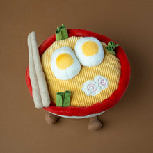 Load image into Gallery viewer, amuseable-ramen-stuffed-animal-with-egg-chopsticks-and-onion