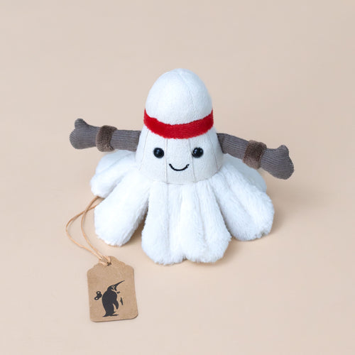 amuseable-sports-white-badminton-birdie-with-red-headband-and-corded-brown-arms-stuffed-toy