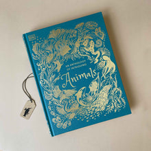 Load image into Gallery viewer, Front-Cover-of-An-Anthology-of-Intriguing-Animals-Book-teal-cover-with-gold-print