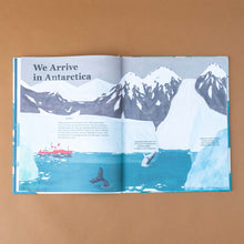 Load image into Gallery viewer, inside-pages-titled-we-arrive-in-antarctica