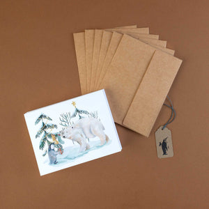    arctic-holiday-boxed-note-card-set-card-and-six-kraft-envelopes