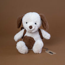 Load image into Gallery viewer, backpack-puppy-with-brown-dot-and-brown-ears