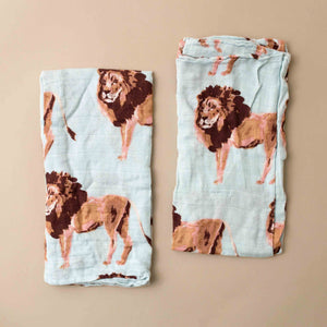 light-blue-folded-cloth-with-brown-standing-lion-pattern