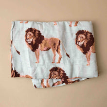 Load image into Gallery viewer, Bamboo Swaddle | Lion - Baby (Lovies/Swaddles) - pucciManuli