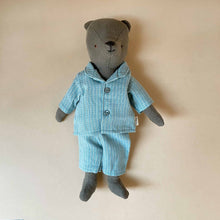 Load image into Gallery viewer, Teddy Dad Outfit | Blue Gingham Pajamas - Dolls &amp; Doll Accessories - pucciManuli