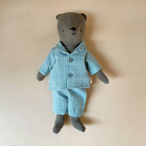 Teddy Dad Outfit | Blue Gingham Pajamas - Dolls & Doll Accessories - pucciManuli