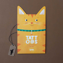 Load image into Gallery viewer, orange-striped-cat-shaped-packaging-cats-tattoos
