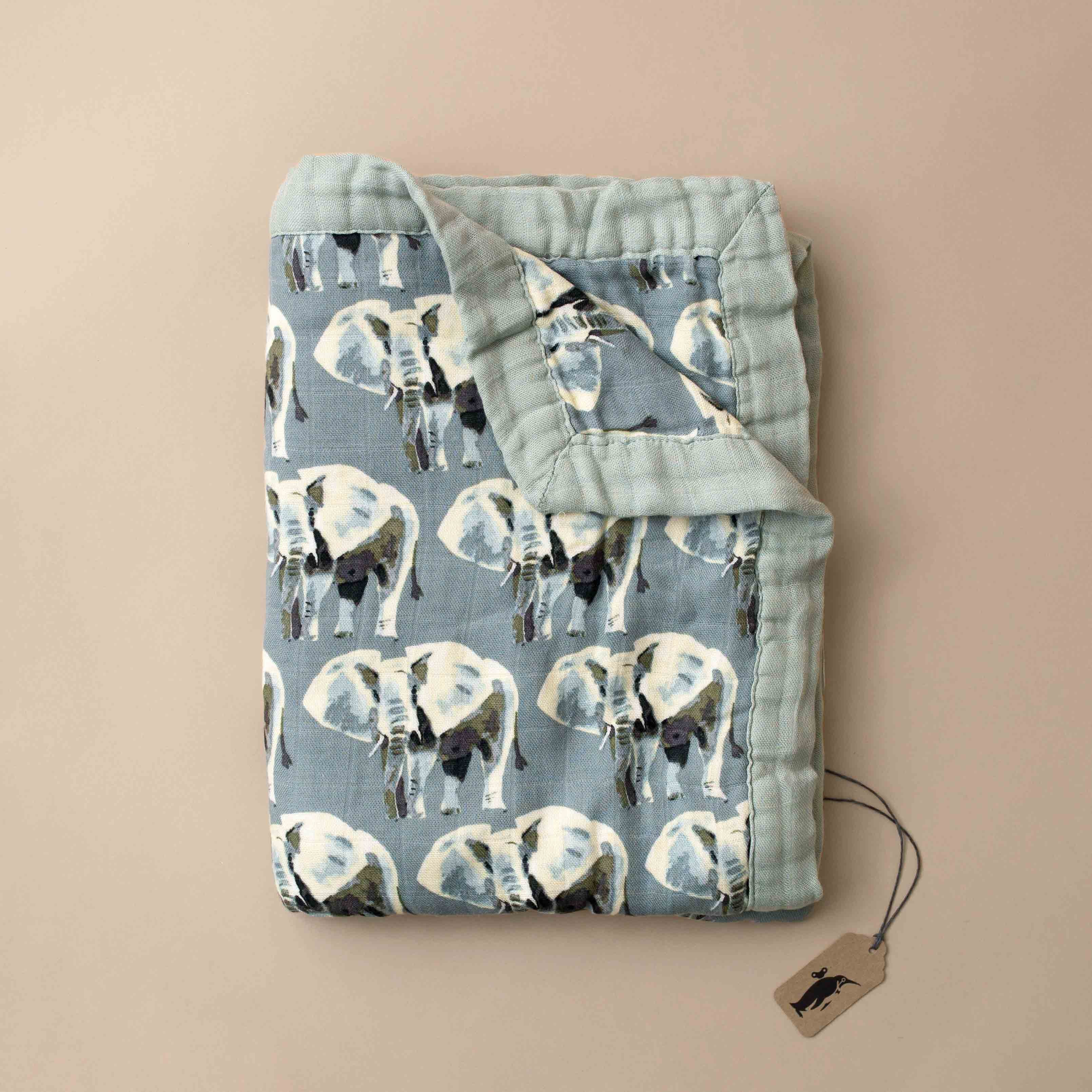 Big Lovie | Grey Elephant - Baby (Lovies/Swaddles) - pucciManuli