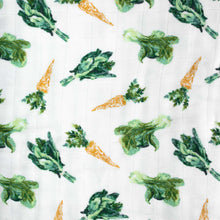 Load image into Gallery viewer, detail-of-veggies-pattern-showing-carrotts-and-lettuce
