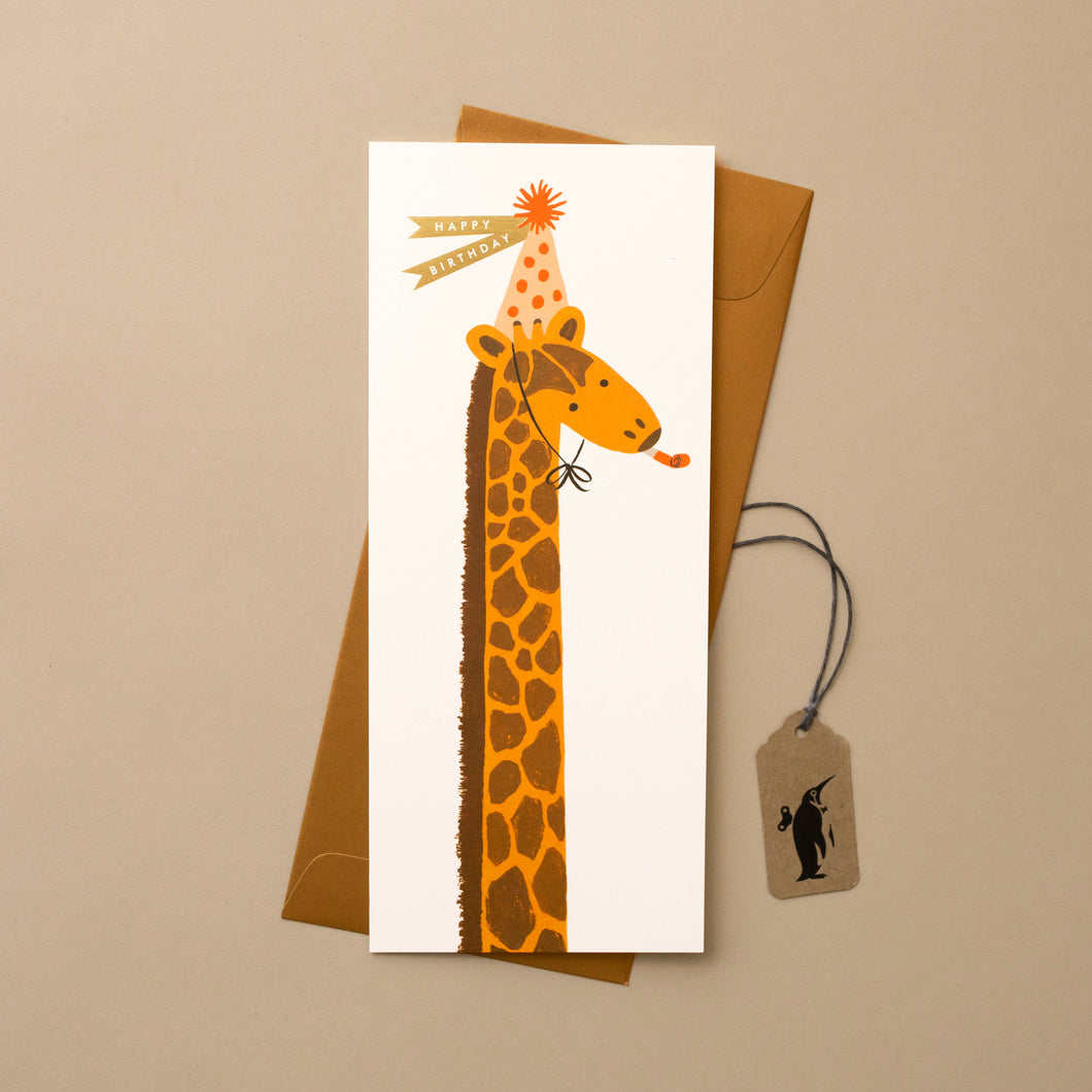 Birthday Giraffe No. 10 Greeting Card - Greeting Cards - pucciManuli