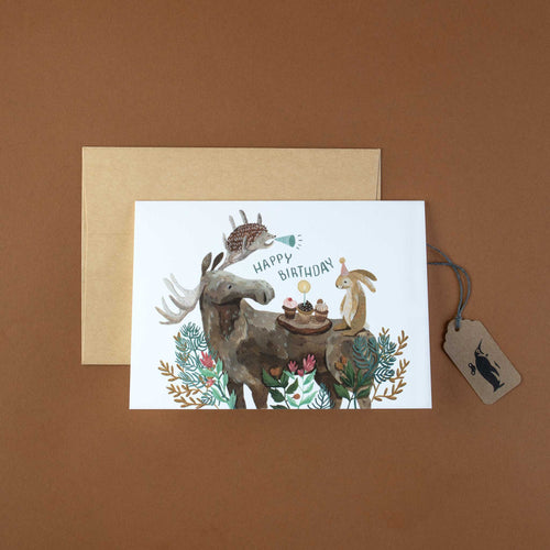 Birthday Moose Greeting Card