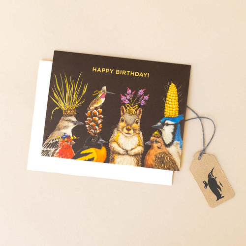 birthday-squirrel-and-friends-greeting-card-with-the-birds-with-various-flora-for-hats