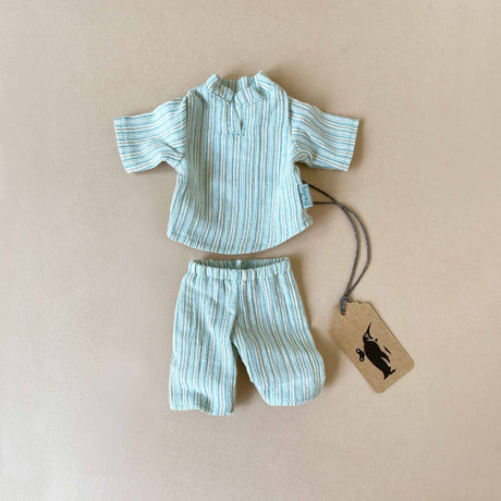 Size 1 Outfit | Blue Stripe Pajamas - Dolls & Doll Accessories - pucciManuli