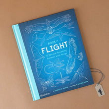 Load image into Gallery viewer, front-cover-book-of-flight-showing-outline-illustrations-of-flying-animals