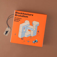 Load image into Gallery viewer, brutalism-architecture-style-blockitecture-building-blocks-in-orange-box