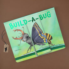 Load image into Gallery viewer, book-cober-in-green-showing-a-bug-butterfly-and-bee-as-one-animal
