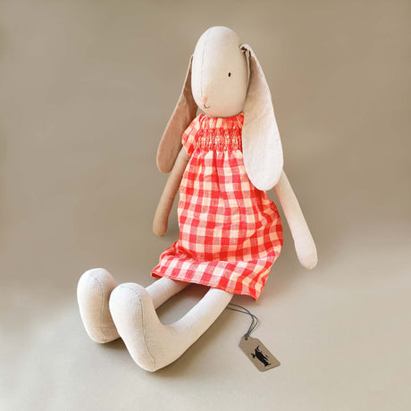 size-5-bunny-doll-in-coral-and-ivory-gingham-dress