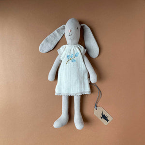 size-2-bunny-doll-in-cream-dress-with-blue-embroidered-flower-accent