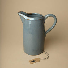 Load image into Gallery viewer, ceramic-blue-grey-pitcher-with-handle