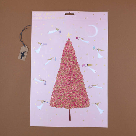 pink-christmas-tree-surrounded-by-angels-celestial-tree-adventa-calendar
