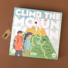 Load image into Gallery viewer, climb-the-mountain-family-game-box-with-two-backpackers-looking-at-a-mountain-to-climb