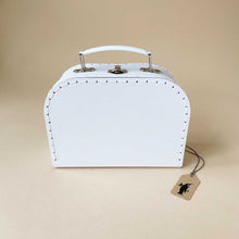 Load image into Gallery viewer, white-suitcase-with-silver-clasp