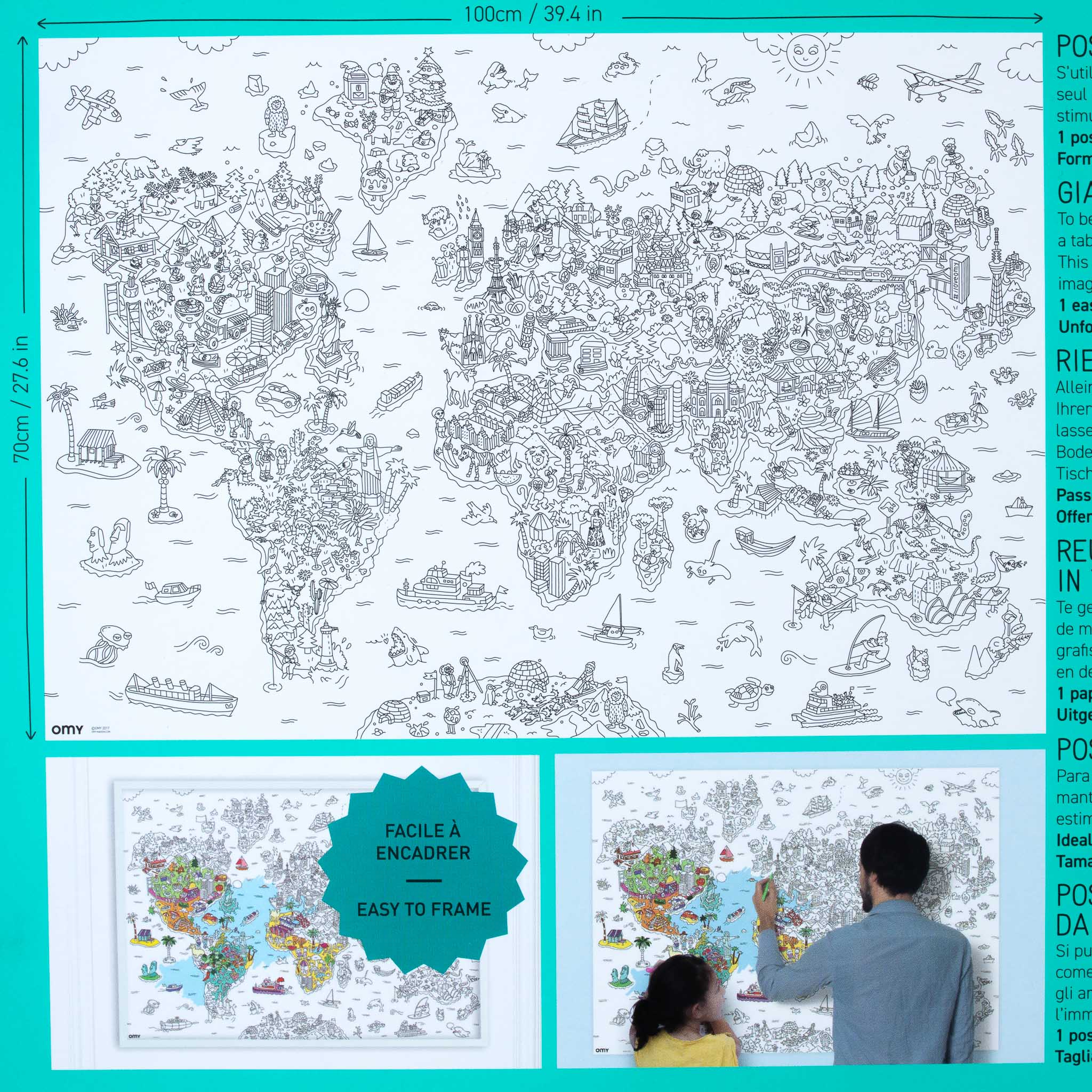Giant Coloring Poster  Atlas – pucciManuli