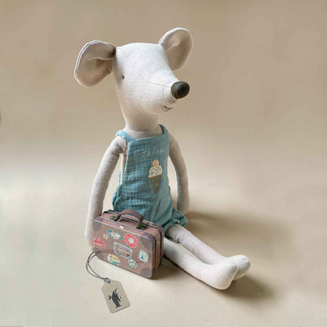 grey-mouse-in-blue-overalls-with-brown-suitcase