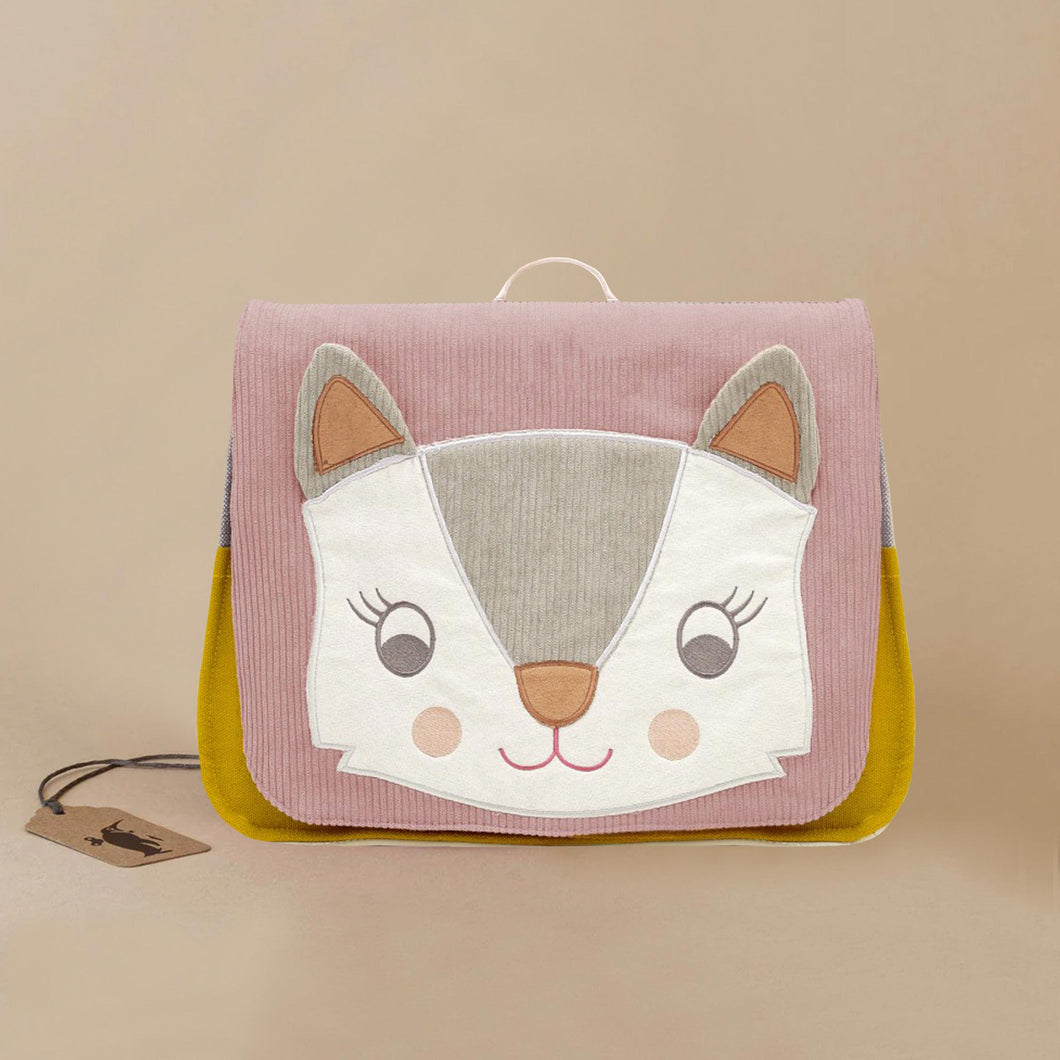 Corduroy Messenger Backpack | Kitten