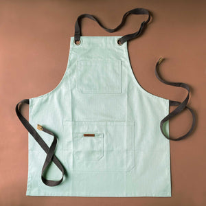 sage-cotton-twill-garden-apron-with-brown-ties-and-neck-loop-and-three-pockets
