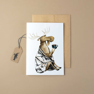 Cozy Moose Greeting Card