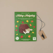 Load image into Gallery viewer, green-flat-package-showing-a-paper-build-hedgehog-and=colorful-leaves