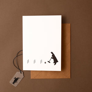 Croquet Rabbit Greeting Card - Greeting Cards - pucciManuli