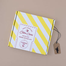 Load image into Gallery viewer, yellow-and-white-candy-striped-box