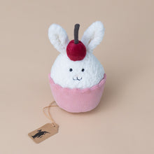 Load image into Gallery viewer, dainty-dessert-bunny-cupcake-stuffed-toy-with-cherry-on-top