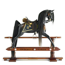 Load image into Gallery viewer, black-wooden-rocking-horse-other-side