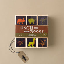 Load image into Gallery viewer, dinosaur-wooden-block-set-nine-blocks-with-illustrations
