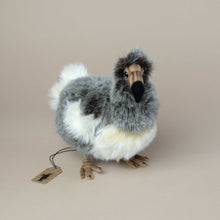 Load image into Gallery viewer, fluffy-grey-and-white-dodo-bird-realistic-stuffed-animal